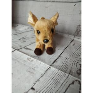 Miyoni Spotted Deer Fawn Laying Down Plush by Aurora Small 8inches Realistic